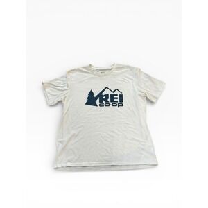 REI co-op Logo Graphic T Shirt Shell White Organic Cotton‎ Unisex SZ L